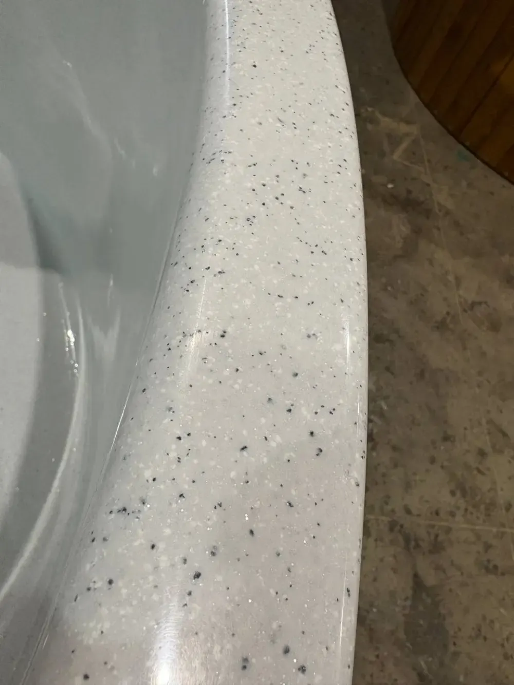 Квадратная композитная чаша купели из стеклопластика